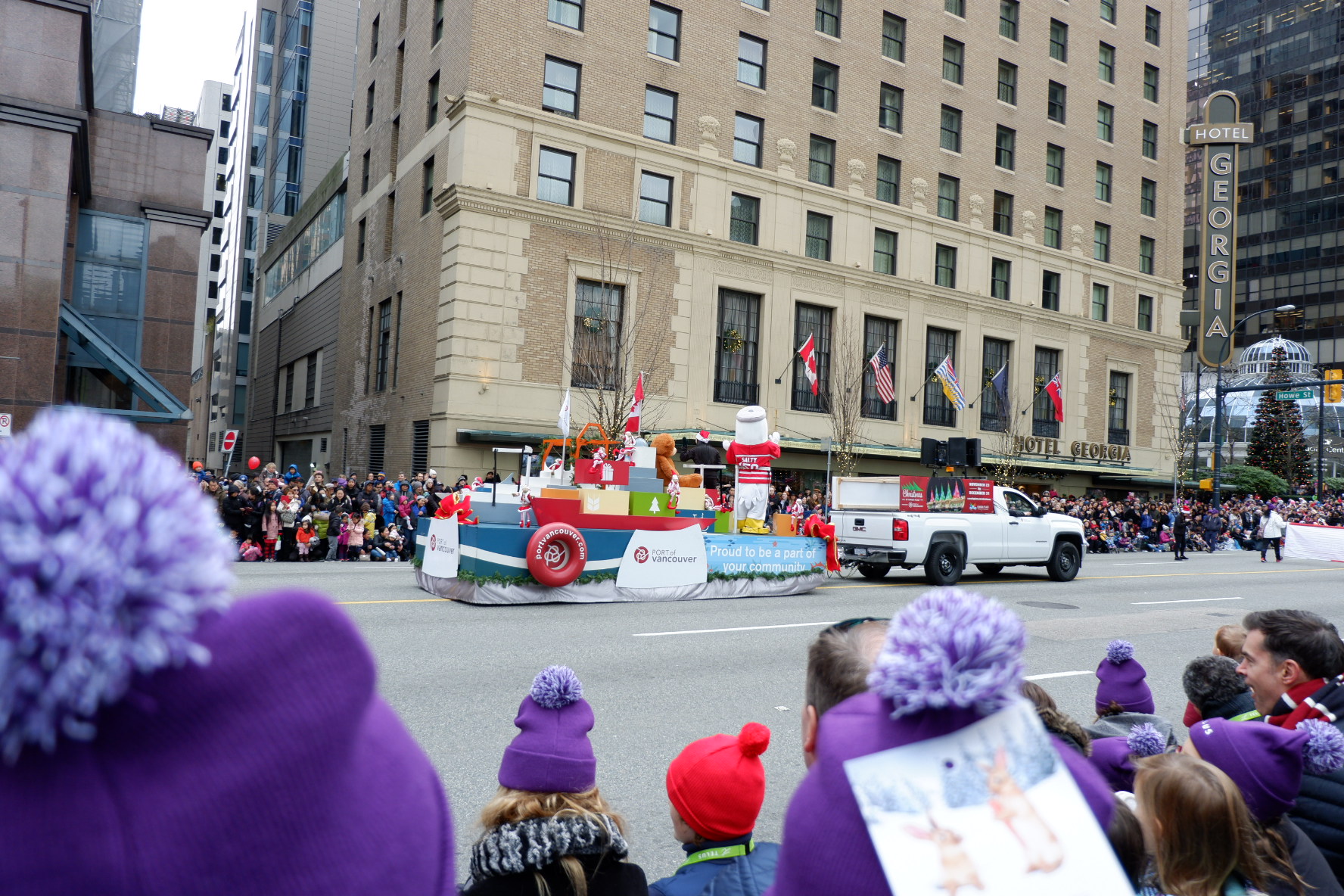 Fairmont Vancouver for the Santa Claus Parade Loving Littles