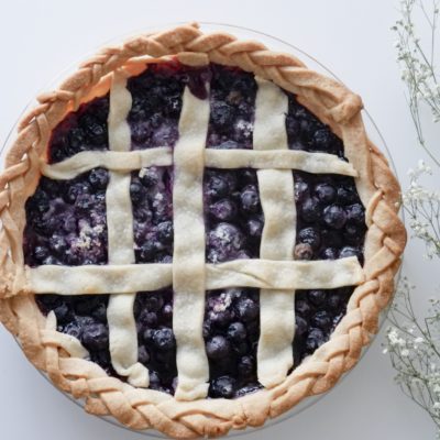 Sweet Braided Blueberry Pie