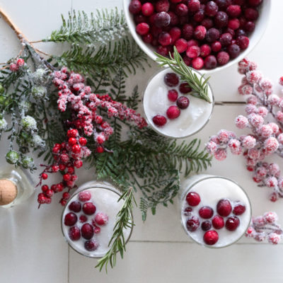 Coconut Cranberry Bliss | Holiday Mix Drink with Patron