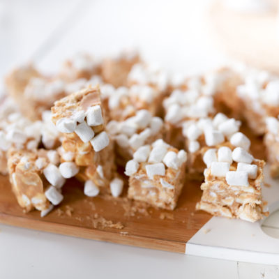 No Bake Peanut Butter Confetti Squares