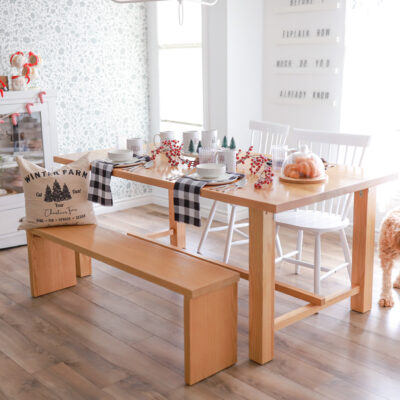 Modern Farmhouse Dining Table + Bench | DIY with Home Hardware